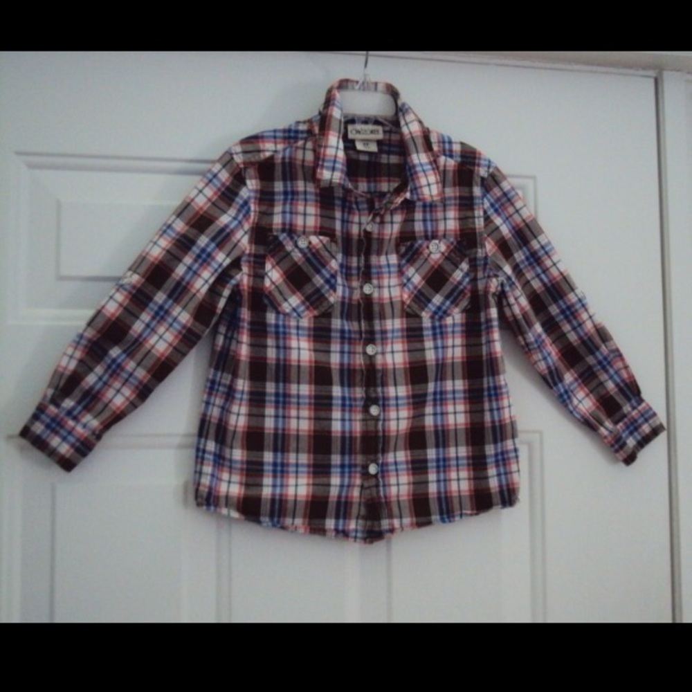Boy’s Plaid Collared Shirt
